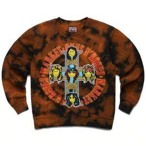 SMILEY GUNS N ROSES CHINATOWN MARKET CROSS CREWNECK SWEATSHIRT Medium $90 Unisex